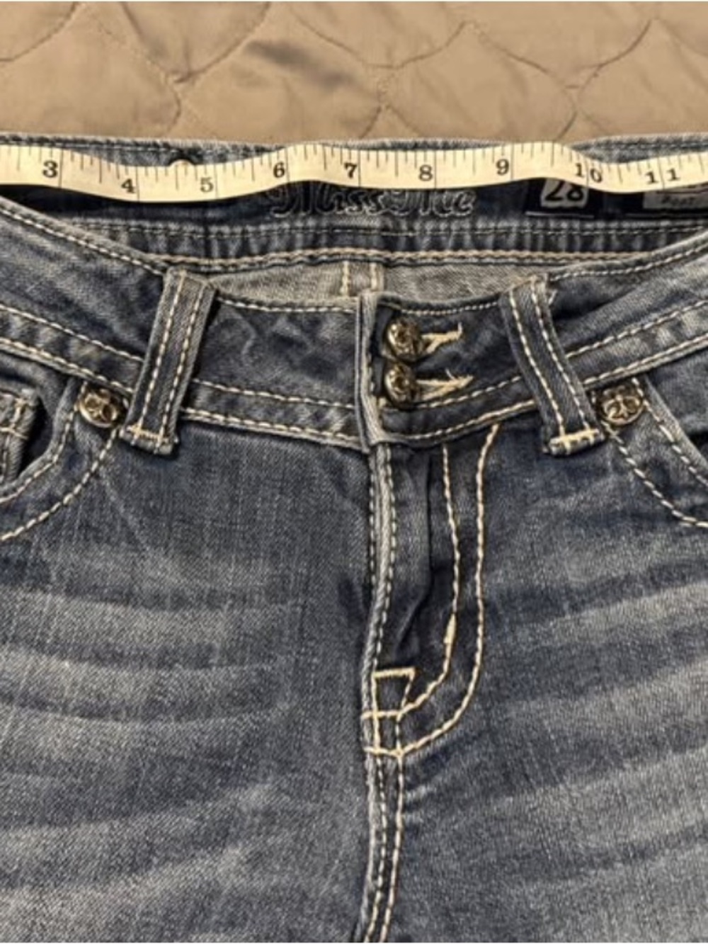 Miss Me Medium Blue Rhinestone Bootcut Jeans - Picture 2 of 9